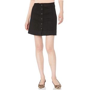 J.Crew Factory black denim button front skirt
